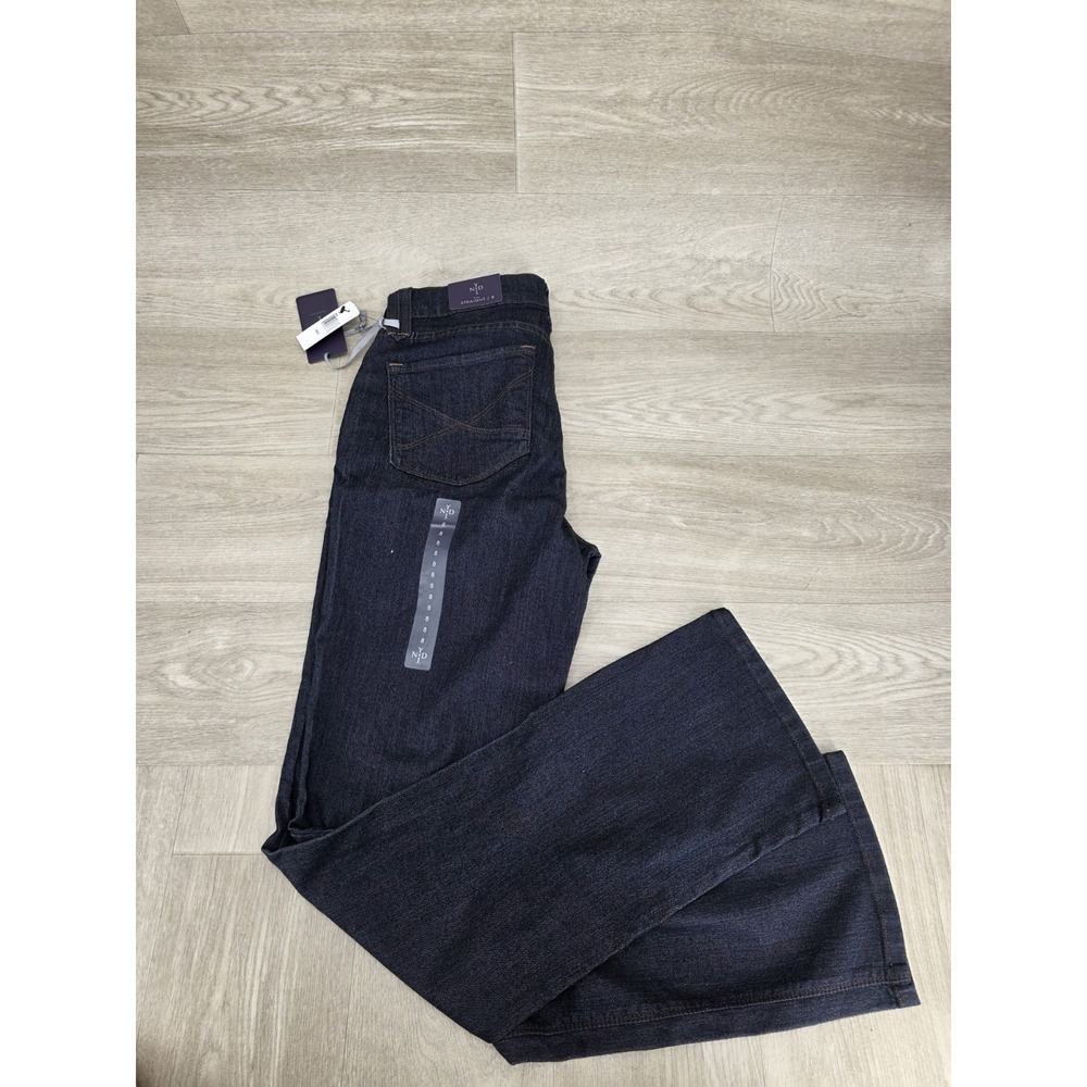 NWT NYDJ Straight Jeans Women Size 8 Lift Tuck Look a Size Smaller Dark Wash